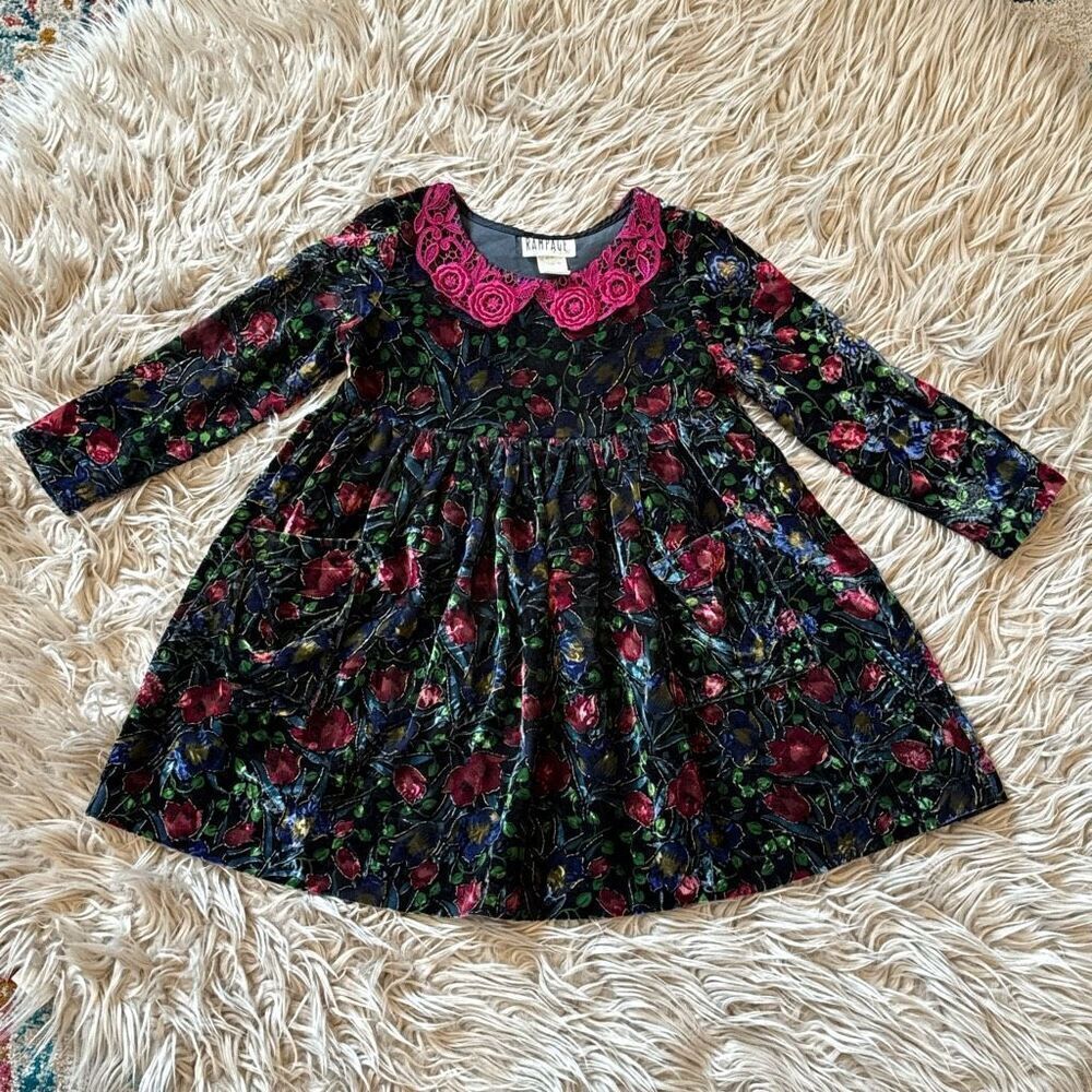 Vintage girls fancy dress with cinch clip size 6